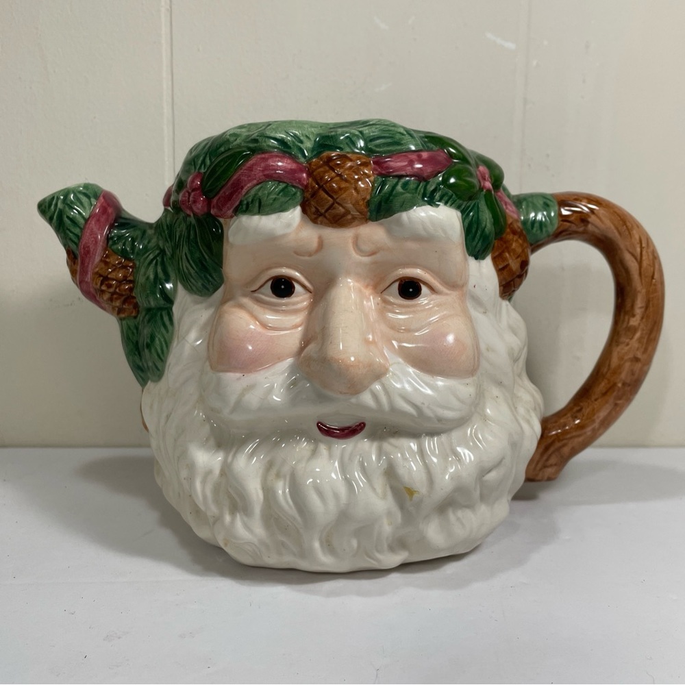 Vintage Dalton Santa Teapot Hand Painted Porcelain Ceramic Mr Claus No Lid